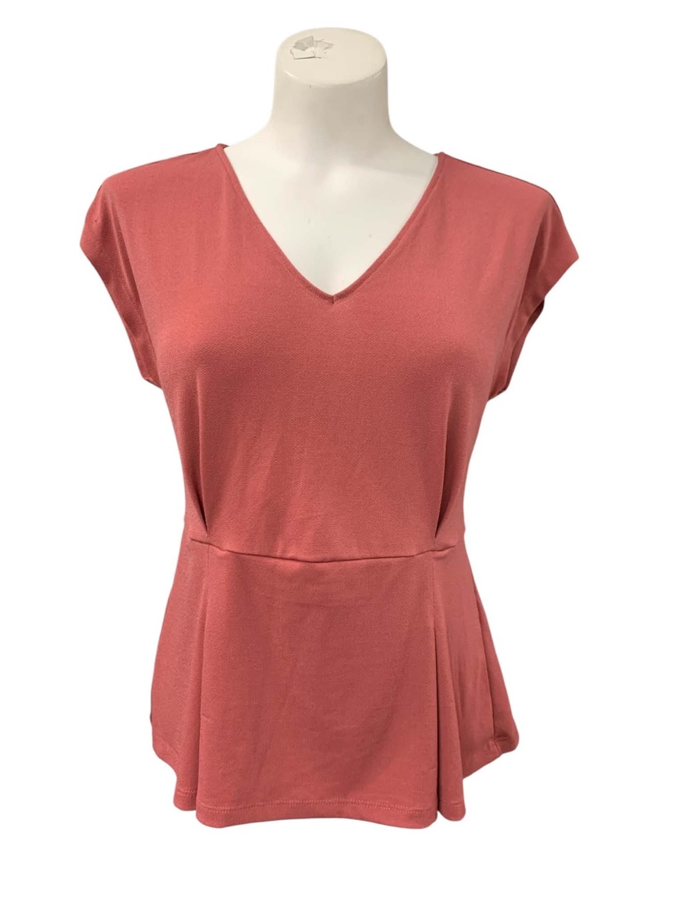 Banana Republic Coral V-Neck Peplum Top Size XS